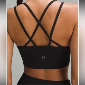 lululemon athletica Black Crisscross Strappy Sports Bra Fits S/M